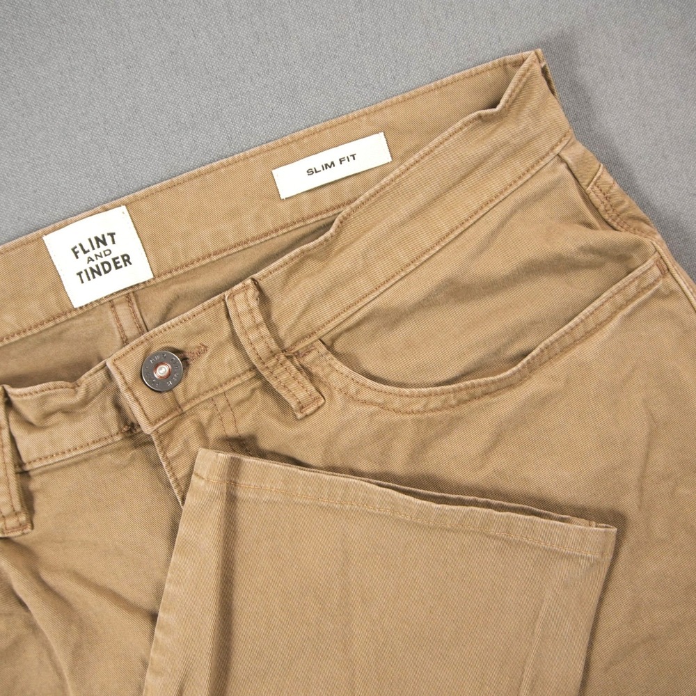 Flint and Tinder Slim Fit Pants Men Chino Straight Huckberry 32x30